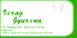 virag gyurina business card