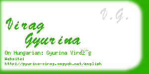 virag gyurina business card